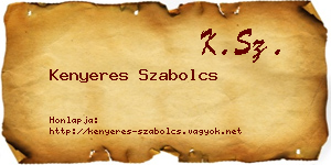 Kenyeres Szabolcs névjegykártya